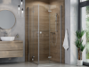 BESCO Kabina kwadratowa składana 90x90x195 Exo-H 90 Chrom KEH-90-195
